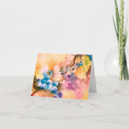 Blueberry Älskare - Botaniskt anteckningskort (bla