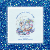 Blueberry and Gnomes Baby Shower Pappersservett