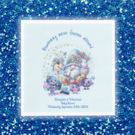 Blueberry and Gnomes Baby Shower Pappersservett