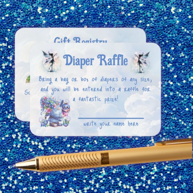 Blueberry and Gnomes Raffle/Registry Tilläggskort (Skapare uppladdad)