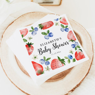 Blueberry and Strawberry Baby Shower Pappersservett