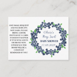 Blueberry Baby dusch Bokar för begäran om Baby Tilläggskort