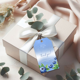 Blueberry Baby dusch Tack Märkre Presentetikett