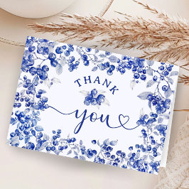 BlueBerry Baby Shower Blue Folet Tack du Cards