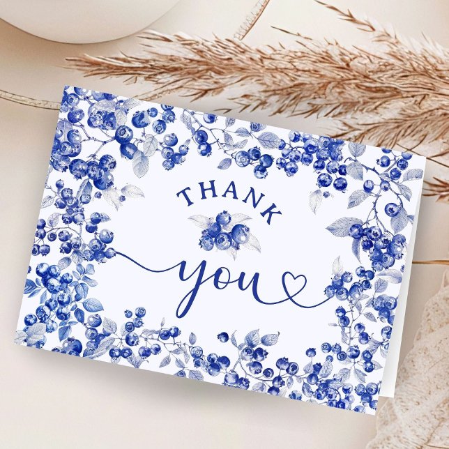 BlueBerry Baby Shower Blue Folet Tack du Cards (Skapare uppladdad)