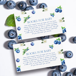 Blueberry Baby Shower Books for Baby Tilläggskort