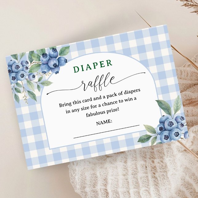 Blueberry Baby Shower Diaper Raffle-hölje Tilläggskort (Skapare uppladdad)