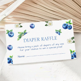 Blueberry Baby Shower Diaper Raffle Ticket Tilläggskort