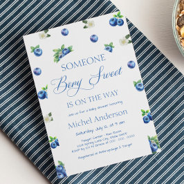 Blueberry Baby Shower Invitation Inbjudningar