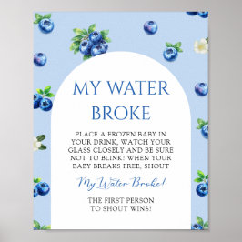 Blueberry Baby Shower My Water Broke Game  Poster