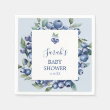 Blueberry Baby Shower Napkins
