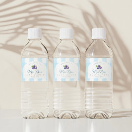 Blueberry babydusch vattenflaskor etikett