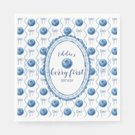 Blueberry Baby's Berry First 1st Birthday Party Pappersservett