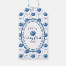 Blueberry Baby's Berry First 1st Birthday Party Presentetikett