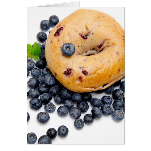 Blueberry Bagel Hälsningskort (Framsidan)