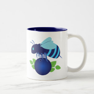 Blueberry Bee Två-Tonad Mugg