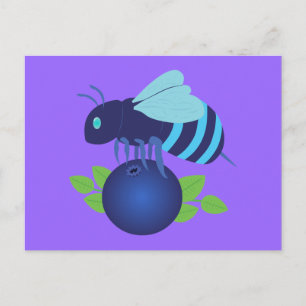 Blueberry Bee Vykort