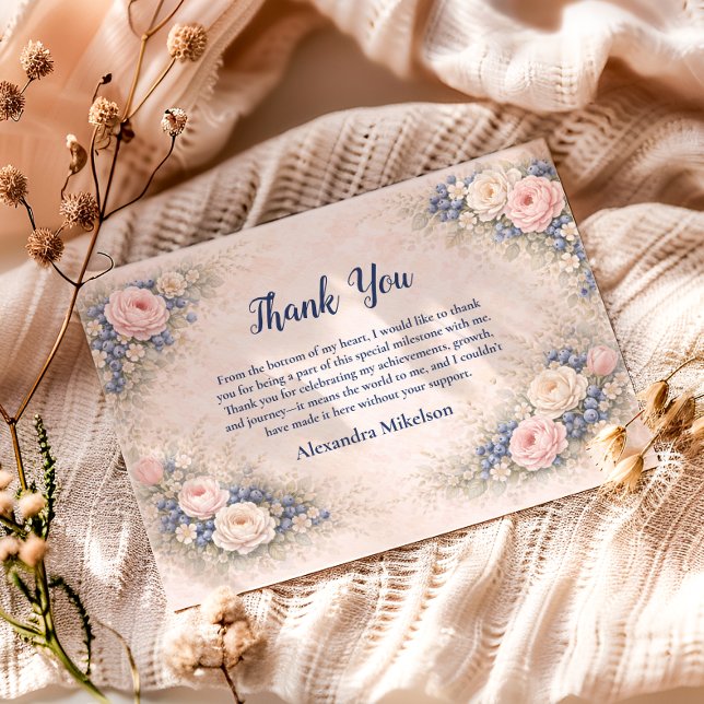 Blueberry Berry First Garden 1st Birthday Tack Kort (Skapare uppladdad)