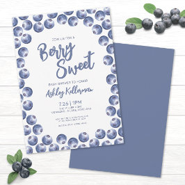 Blueberry Berry Sweet Baby Shower Inbjudningar