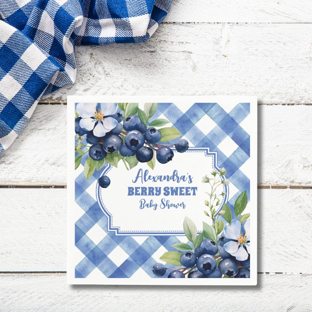 Blueberry Berry Sweet Baby Shower Pappersservett (Skapare uppladdad)
