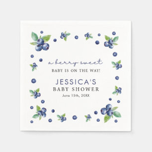 Blueberry Berry Sweet Baby Shower Pappersservett