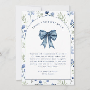 Blueberry Berry Sweet Baby Shower Tack Inbjudningar