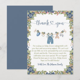 Blueberry Berry Sweet Clothesline Baby Shower Tack Kort
