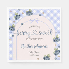 Blueberry Berry Sweet Pojke Baby Shower Pappersservett