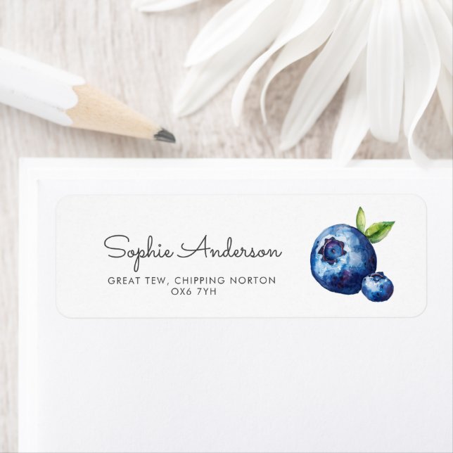 Blueberry Berry Sweet Summer Returadress Etikett (Insitu)