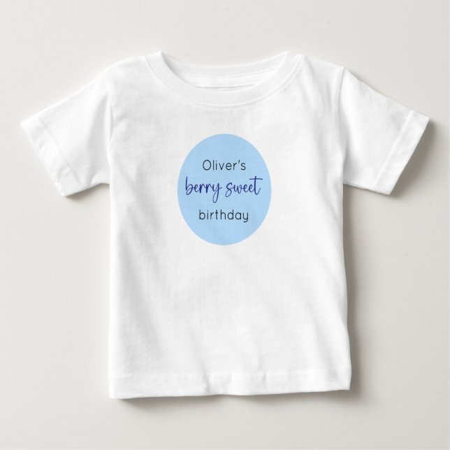 Blueberry Birthday Berry Sweet T Shirt (Framsida)