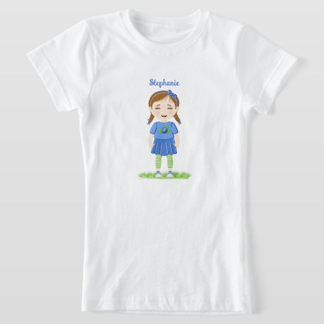 Blueberry Birthday T Shirt (Laydown)
