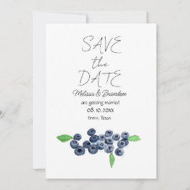 Blueberry Bluebär Berries Rustic Bröllop Inbjudningar
