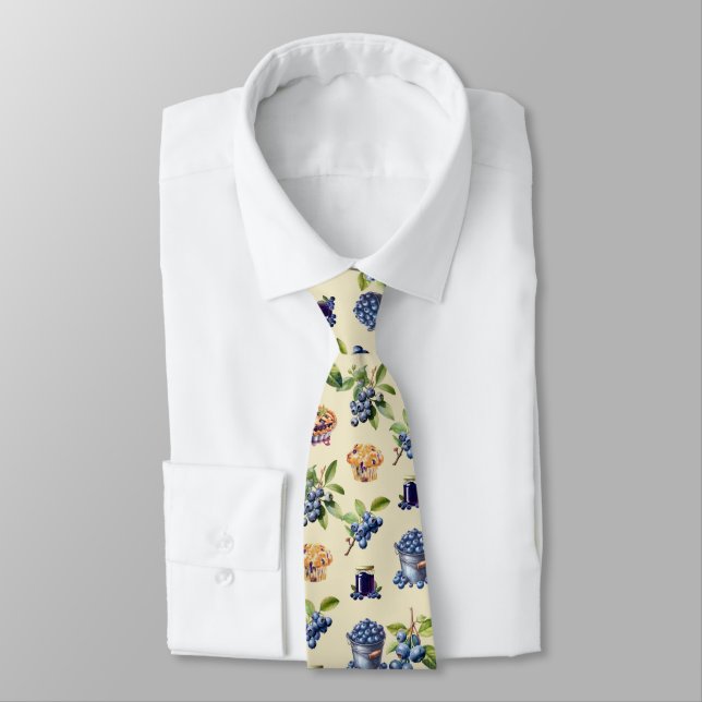 Blueberry Bluebär Neck Tie Slips (Bunden)