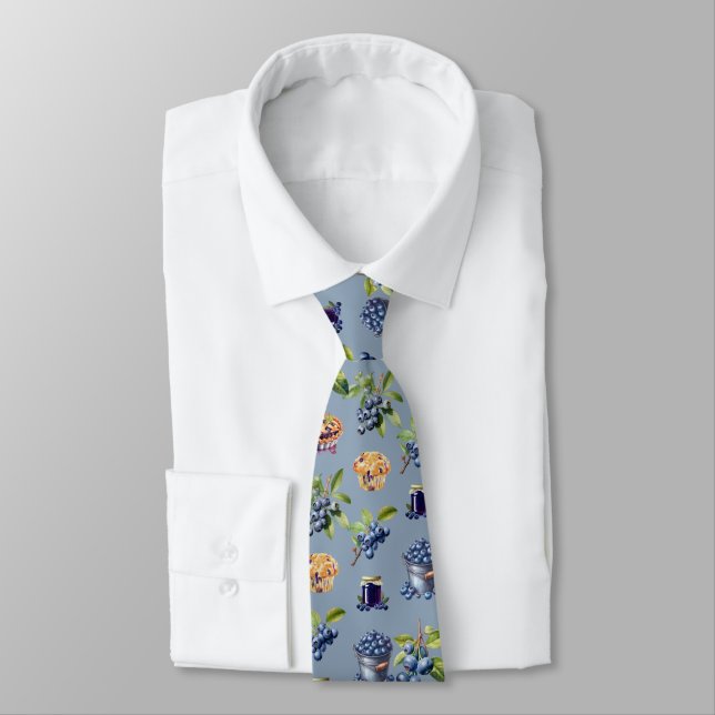 Blueberry Bluebär Neck Tie Slips (Bunden)