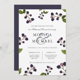 Blueberry | Bröllop Rehearsal Middag Inbjudningar