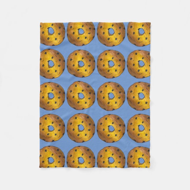 Blueberry Cake Donut Doughnut Blue Foodie Pastry Fleecefilt (Framsidan)