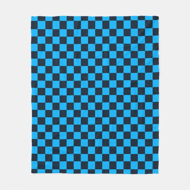 Blueberry checkered pattern fleecefilt (Framsidan)