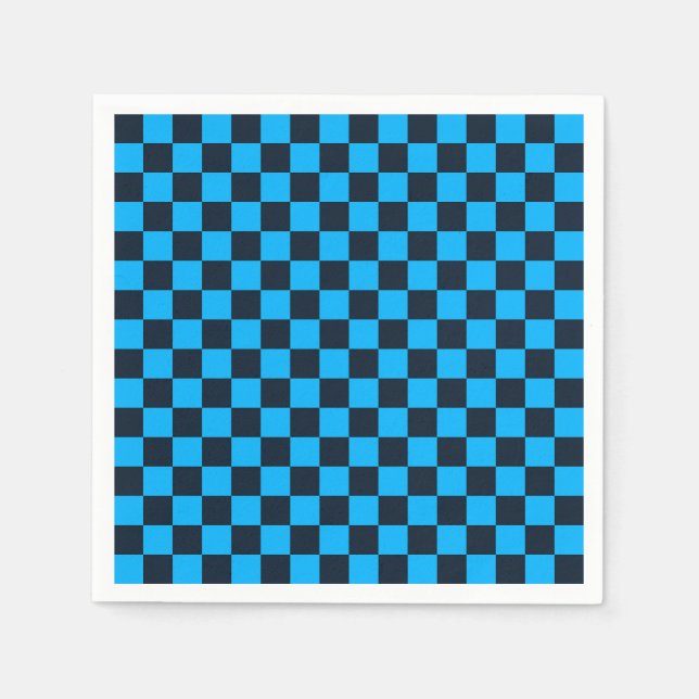 Blueberry checkered pattern pappersservett (Framsidan)
