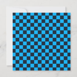 Blueberry checkered pattern tack kort