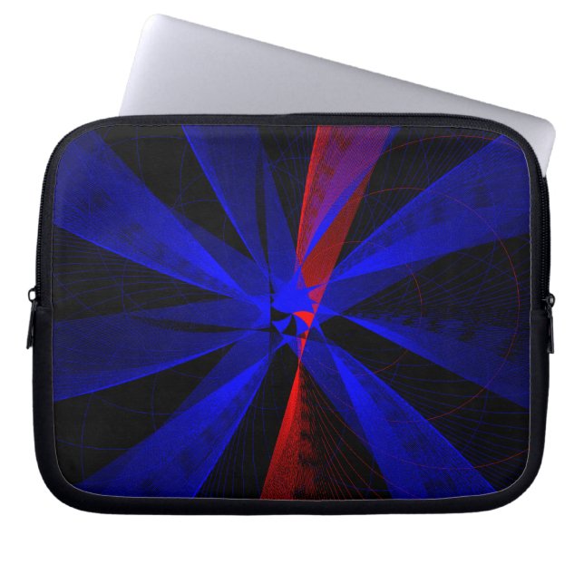 Blueberry Color Abstract Geometric Electronics Bag Laptop Fodral (Framsidan)
