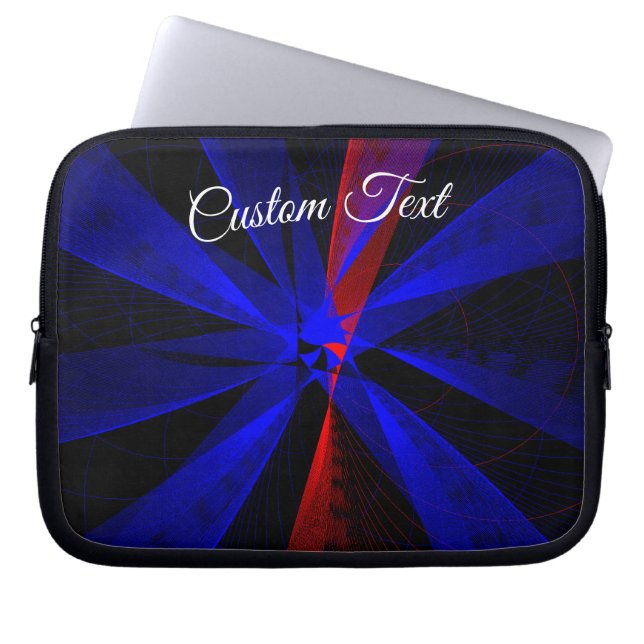 Blueberry Color Abstract Geometric Electronics Bag Laptop Fodral (Framsidan)