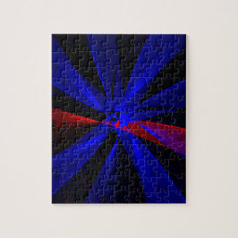 Blueberry Color Abstract Geometric Puzzle Pussel