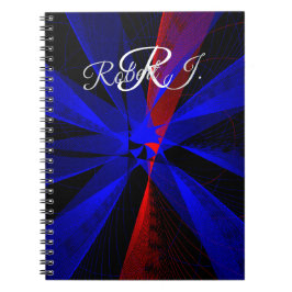 Blueberry Color Abstract Geometric Spiral Notebook Anteckningsbok