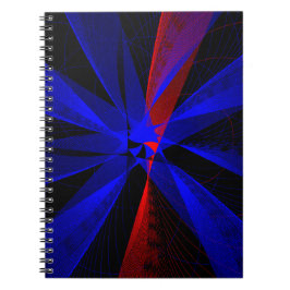 Blueberry Color Abstract Geometric Spiral Notebook Anteckningsbok