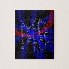 Blueberry Color Center Fragmented Geometric Puzzle Pussel