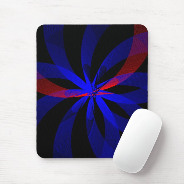Blueberry Color Center Geometric Accent Mouse Pad Musmatta (Med mus)