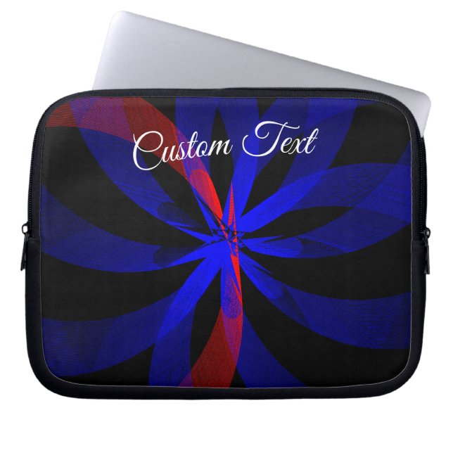 Blueberry Color Center Geometric Electronics Bag Laptop Fodral (Framsidan)