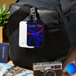 Blueberry Color Center Geometric Luggage Tag Bagagebricka