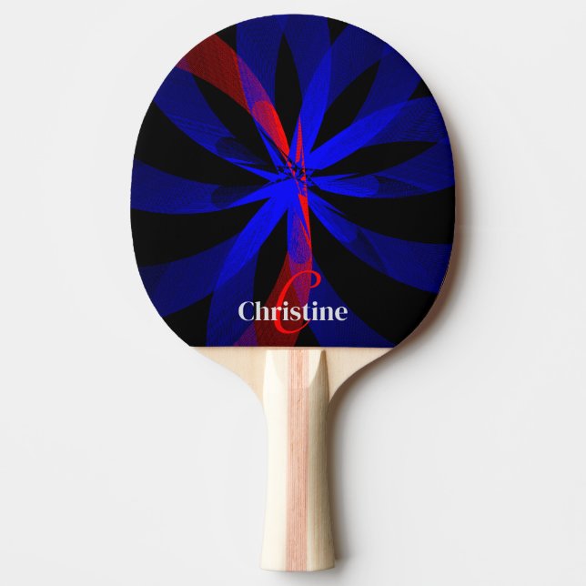 Blueberry Color Center Geometric Ping Pong Paddle Pingisracket (Framsidan)