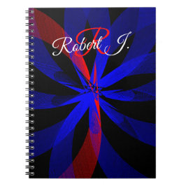 Blueberry Color Center Geometric Spiral Notebook Anteckningsbok